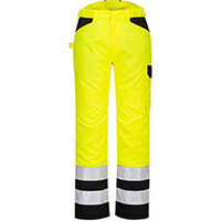 Portwest PW241 PW2 Hi-Vis Work Trousers Yellow & Black Size 44