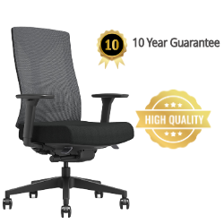 PostureX - Black Mesh Ergonomic Office Chair - 10 Year Warranty