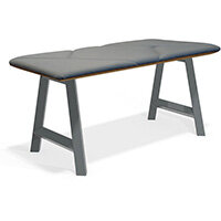 Frovi RELIC Small Bench Fabric Upholstered Seat 1000mm Wide With Raw Steel Frame H460xW1000xD400mm - Fabric Band F