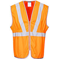 Portwest RT20 Hi-Vis Long Vest RIS Orange Medium