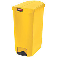 Rubbermaid Resin Slim Jim 68 Litre End Step Step-On Pedal Bin Yellow Rubbermaid Resin Slim Jim 68 Litre End Step Step-On Pedal Bin Yellow
