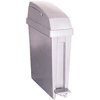 Rubbermaid San1Ped 20L 580x490x155mm Pedal Operated Bin White Rubbermaid San1Ped 20L 580x490x155mm Pedal Operated Bin White