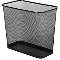 Rubbermaid 28.4L Concept Collection Steel Mesh Open Top Waste Basket Black Rubbermaid 28.4L Concept Collection Steel Mesh Open Top Waste Basket Black