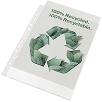 Rexel Folder Recycled PP 100 micron A4 White Pack of 100 2115704