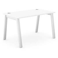 Switch Rectangular Modern Office Desk with White A Frame Leg & White Portal Top W1200xD700xH725mm