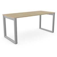 Switch Rectangular Modern Office Desk with Silver Closed Leg & Urban Oak Plain Top W1600xD700xH725mm Switch Rectangular Modern Office Desk with Silver Closed Leg & Urban Oak Plain Top W1600xD700xH725mm