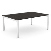 Switch Single Piece Straight Meeting & Large Table With Open Leg 1800x1200mm With Harbour Oak Top and White Frame