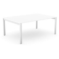 Switch Single Piece Straight Meeting & Large Table With Open Leg 1800x1200mm With White Top and White Frame