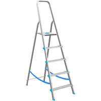 Libellula Single Sided Step Ladder - 5 Step - a durable, multipurpose stepladder solution with non-slip design and easy storage