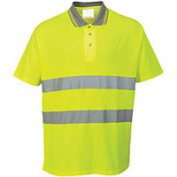 Portwest S171 Cotton Comfort Polo Shirt Yellow Medium