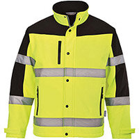 Portwest S429 Hi-Vis Two-Tone Softshell Jacket Yellow XL