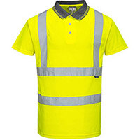 Portwest S477 Hi-Vis Short Sleeve Polo Shirt Yellow Medium
