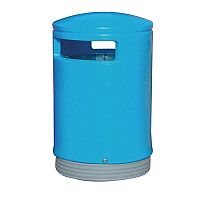 Outdoor Hooded Top Litter Bin 75 Litre Blue 321772 124495