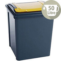 VFM Recycling Bin Yellow 50Ltr 124597