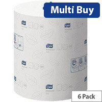 Tork Matic White Soft Paper Hand Towel Rolls, 2-Ply, 150m (6 Rolls, Ref 290067) - Soft and Absorbent