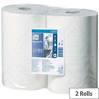 Tork Dispenser Wiping Plus Paper Cleaning White 750 Sheets 255m (Pack of 2) 130041 Tork Dispenser Wiping Plus Paper Cleaning White 750 Sheets 255m (Pack of 2) 130041