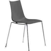 Zebra Technopolymer Chrome Leg Canteen & Breakout Stacking Chair Anthracite