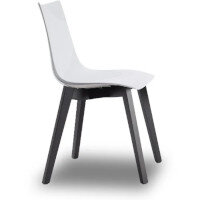 Natural Zebra Antishock Canteen & Breakout Wenge Beech Leg Chair Glossy White