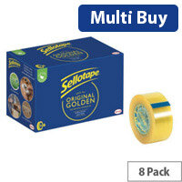 Sellotape Original Golden Tape Small 18mm x 33m Pack 8
