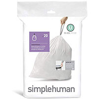 Simplehuman Custom Fit Bin Liners Code U 55L, Pack of 20 CW0217 Simplehuman Custom Fit Bin Liners Code U 55L, Pack of 20 CW0217