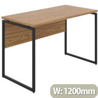 Soho Milton Home Office Desk W1200mm Oak Desktop & Black Metal Frame Soho Milton Home Office Desk W1200mm Oak Desktop & Black Metal Frame