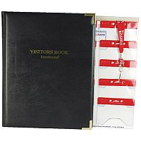 Identibadge Visitors Book with 100 Inserts/10 Pockets/10 Visitor Lanyards IBSSC4 Identibadge Visitors Book with 100 Inserts/10 Pockets/10 Visitor Lanyards IBSSC4