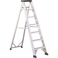 P3 Professional Single Sided Step Ladder - 7 Step - a durable, multipurpose stepladder solution with non-slip design and easy storage