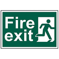 Spectrum Industrial Fire Exit RM Right S/A PVC Sign 300x200mm 1507 Spectrum Industrial Fire Exit RM Right S/A PVC Sign 300x200mm 1507