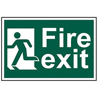 Spectrum Industrial Fire Exit RM Left S/A PVC Sign 300x200mm 1508 Spectrum Industrial Fire Exit RM Left S/A PVC Sign 300x200mm 1508