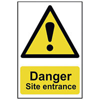 Spectrum Industrial Danger Site Entrance S/A PVC Sign 400x600mm 4102 Spectrum Industrial Danger Site Entrance S/A PVC Sign 400x600mm 4102
