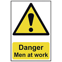 Spectrum Industrial Danger Men At Work S/A PVC Sign 400x600mm 4104 Spectrum Industrial Danger Men At Work S/A PVC Sign 400x600mm 4104