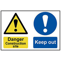 Spectrum Industrial Danger Construction Site S/A PVC Sign 600x400mm 4005 Spectrum Industrial Danger Construction Site S/A PVC Sign 600x400mm 4005