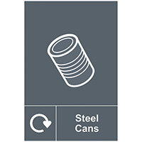Spectrum Industrial Recycle Sign Steel Cans 150x200mm SAV 18116 Spectrum Industrial Recycle Sign Steel Cans 150x200mm SAV 18116