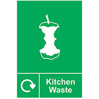 Spectrum Industrial Recycle Sign Kitchen Waste 150x200mm SAV 18172 Spectrum Industrial Recycle Sign Kitchen Waste 150x200mm SAV 18172