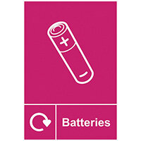 Spectrum Industrial Recycle Sign Batteries 150x200mm SAV 18164 Spectrum Industrial Recycle Sign Batteries 150x200mm SAV 18164