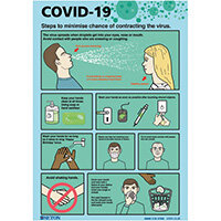 Covid-19 Steps To Minimise Repositionable Vinyl A4 FA067A4SAVM Covid-19 Steps To Minimise Repositionable Vinyl A4 FA067A4SAVM