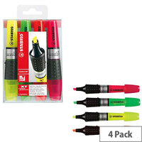 Stabilo Luminator Highlighter Pens Assorted Colours Wallet Pack of 4 71/4 Stabilo Luminator Highlighter Pens Assorted Colours Wallet Pack of 4 71/4