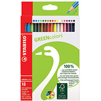Stabilo Green Colours Colouring Pencils Pack of 18 6019/2-181 Stabilo Green Colours Colouring Pencils Pack of 18 6019/2-181