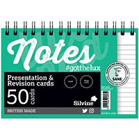 Silvine Revision Presentation and Note Cards Twinwire White PADRC64-C Silvine Revision Presentation and Note Cards Twinwire White PADRC64-C