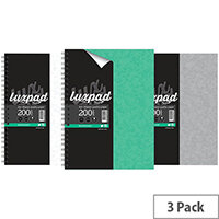 Silvine Luxpad Hardback Wirebound Notebook 200 Pages A4+ Pack of 3 LUXSPA4AC Silvine Luxpad Hardback Wirebound Notebook 200 Pages A4+ Pack of 3 LUXSPA4AC