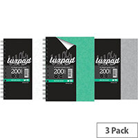 Silvine Luxpad Hardback Wirebound Notebook 200 Pages A5+ Pack of 3 LUXSPA5AC Silvine Luxpad Hardback Wirebound Notebook 200 Pages A5+ Pack of 3 LUXSPA5AC