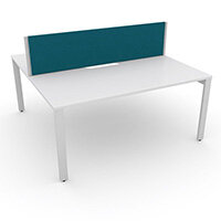 Switch 2 Person Bench Desk With Privacy Screen W 1000mm x D 2x600mm