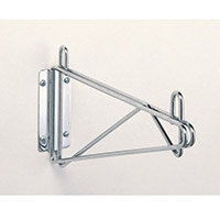 Fixed Single Chrome Wall Mounted Bracket For 356mm Deep Metro Wire Shelves Fixed Single Chrome Wall Mounted Bracket For 356mm Deep Metro Wire Shelves