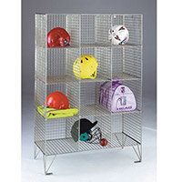 Wire Mesh Locker Personal Effect 12 Compartments No Doors D:305