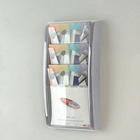 Leaflet Dispenser Wall Mounted 3Xa4 Pockets Grey