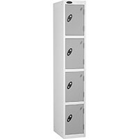 Probe 4 Door Locker Cam Lock ACTIVECOAT W305xD305xH1780mm White Body Silver Door 7 Year Warranty
