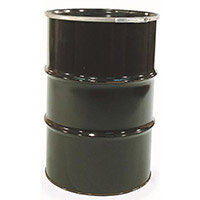 Drum Steel Open Top 45 Gallon Black/Plain