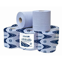 Advanced Wiper 420 2-Ply 300m Blue Centrefeed Roll Pack of 6 Advanced Wiper 420 2-Ply 300m Blue Centrefeed Roll Pack of 6