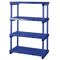 Shelving Plastic  Static Blue With Black Fittings 1500x1500x400