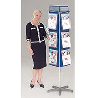 Busybase 4 Sided Revolving Leaflet Dispenser A4 Blue